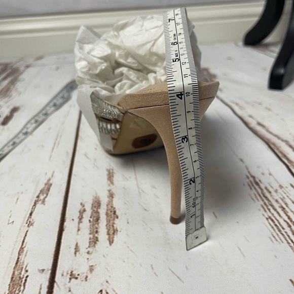 Classy Rhinestone Strap Suede Heel Pointed Toe Mules Aldo Noawia - Picture 14 of 14